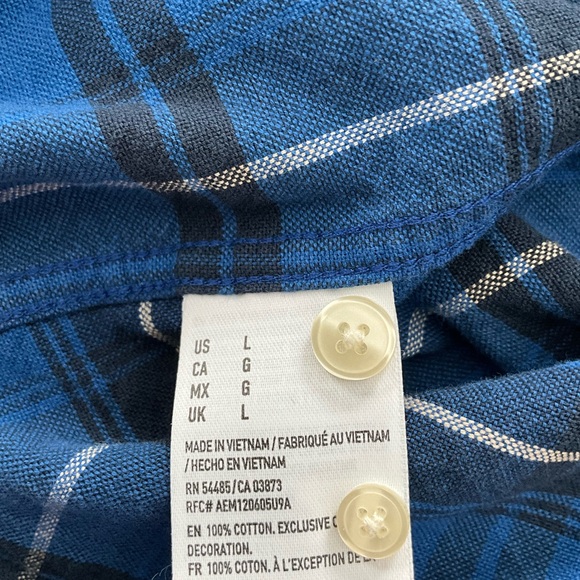 MEN’S AMERICAN EAGLE LONG SLEEVE BUTTONDOWN CASUAL SHIRT SIZE LARGE - Picture 4 of 4
